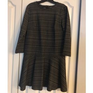 Black and White Dress with Swing Bottom